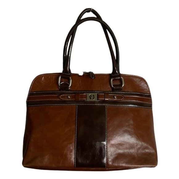 Giani Bernini Brown Leather Shoulder Bag - Picture 8 of 11